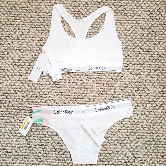 Calvin Klein Racerback Bra & Tanga - Picture 2 of 8